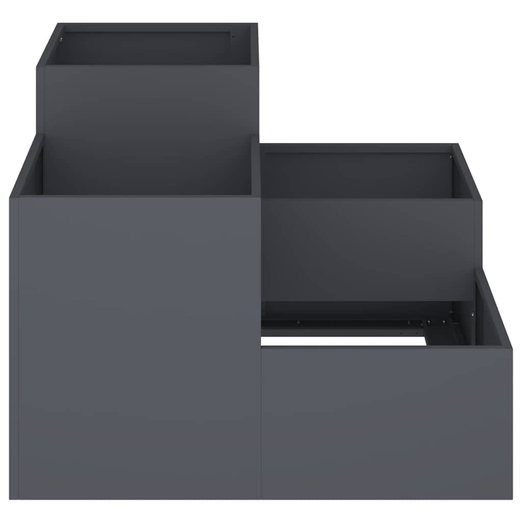 Garden Planter Anthracite 100 x 100 x 60 cm Steel