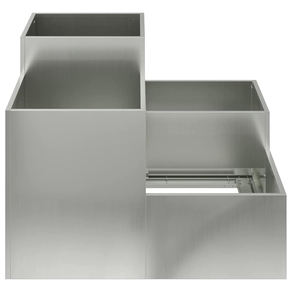 Garden Planter Silver 100 x 100 x 60 cm Galvanised steel