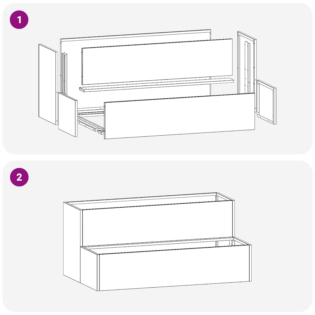 Garden Planter Black 100 x 60 x 45 cm Cold-rolled Steel