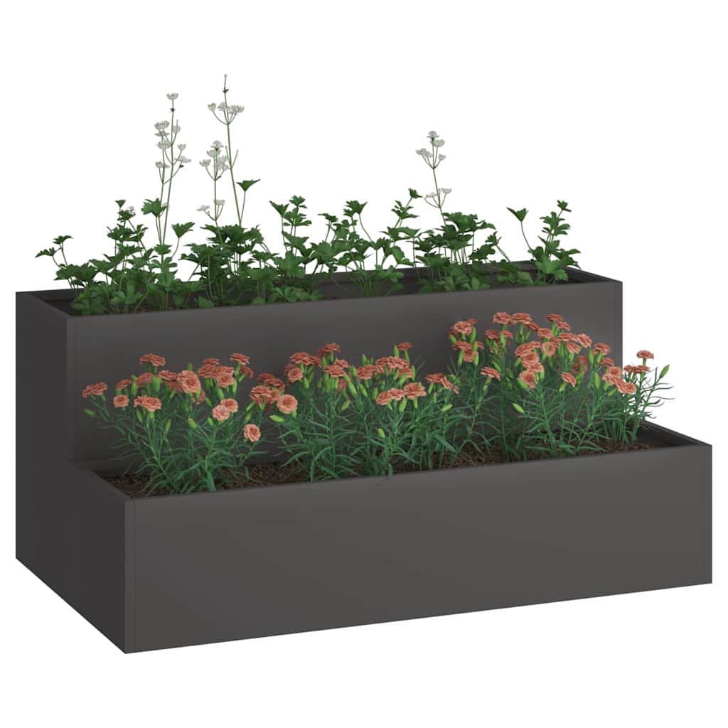 Garden Planter Black 100 x 60 x 45 cm Cold-rolled Steel