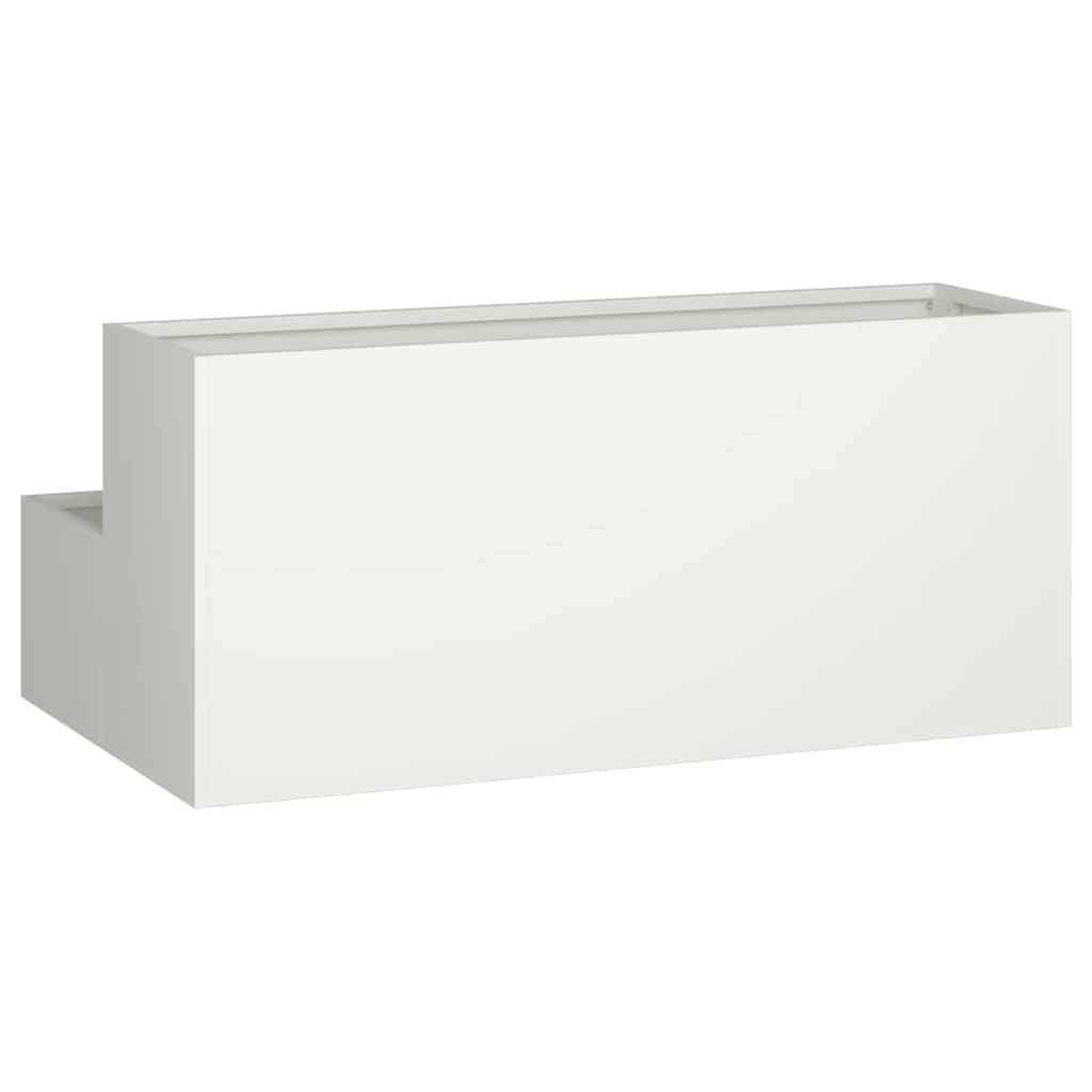 Garden Planter White 100 x 60 x 45 cm Cold-rolled Steel