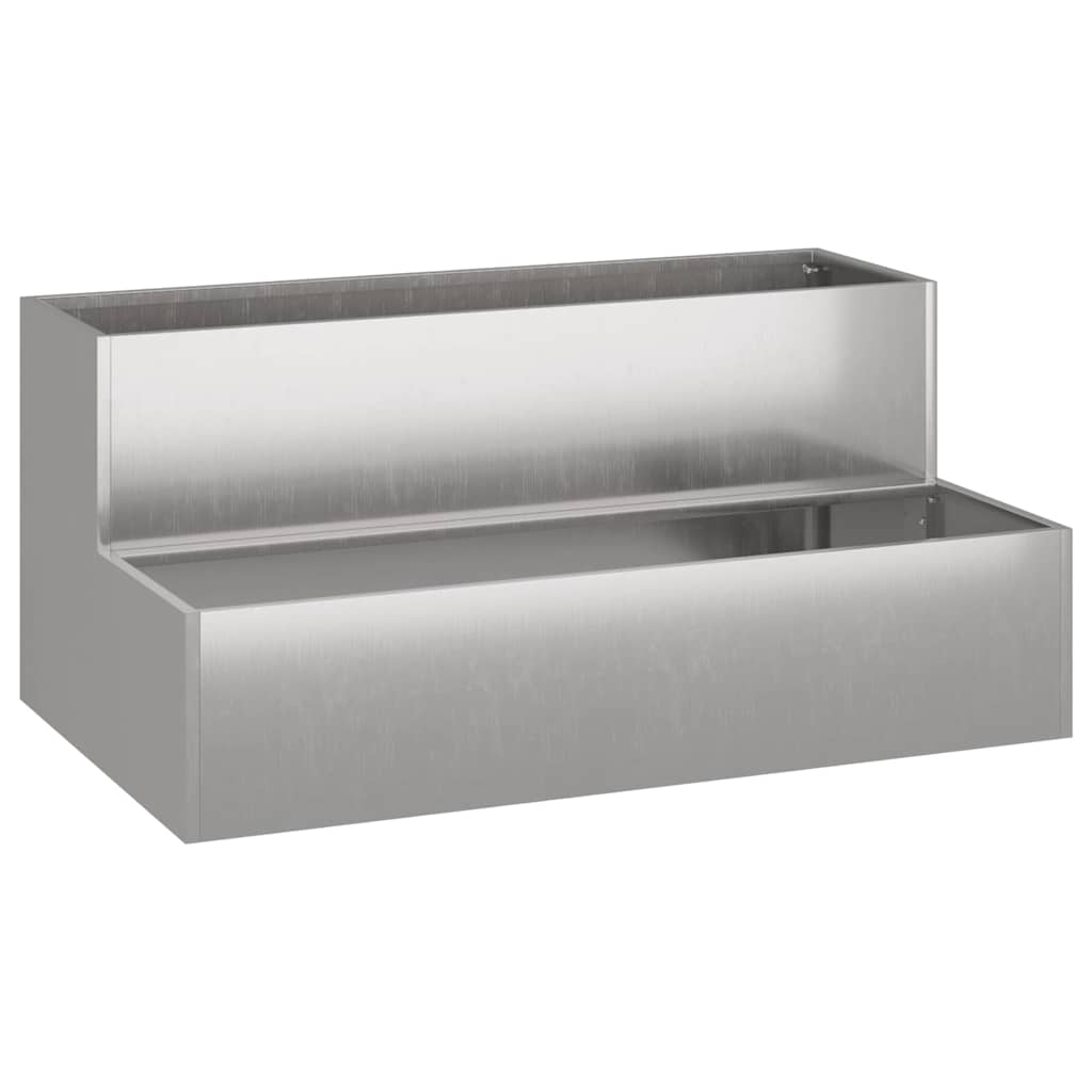 Garden Planter Silver 100 x 60 x 45 cm Stainless Steel