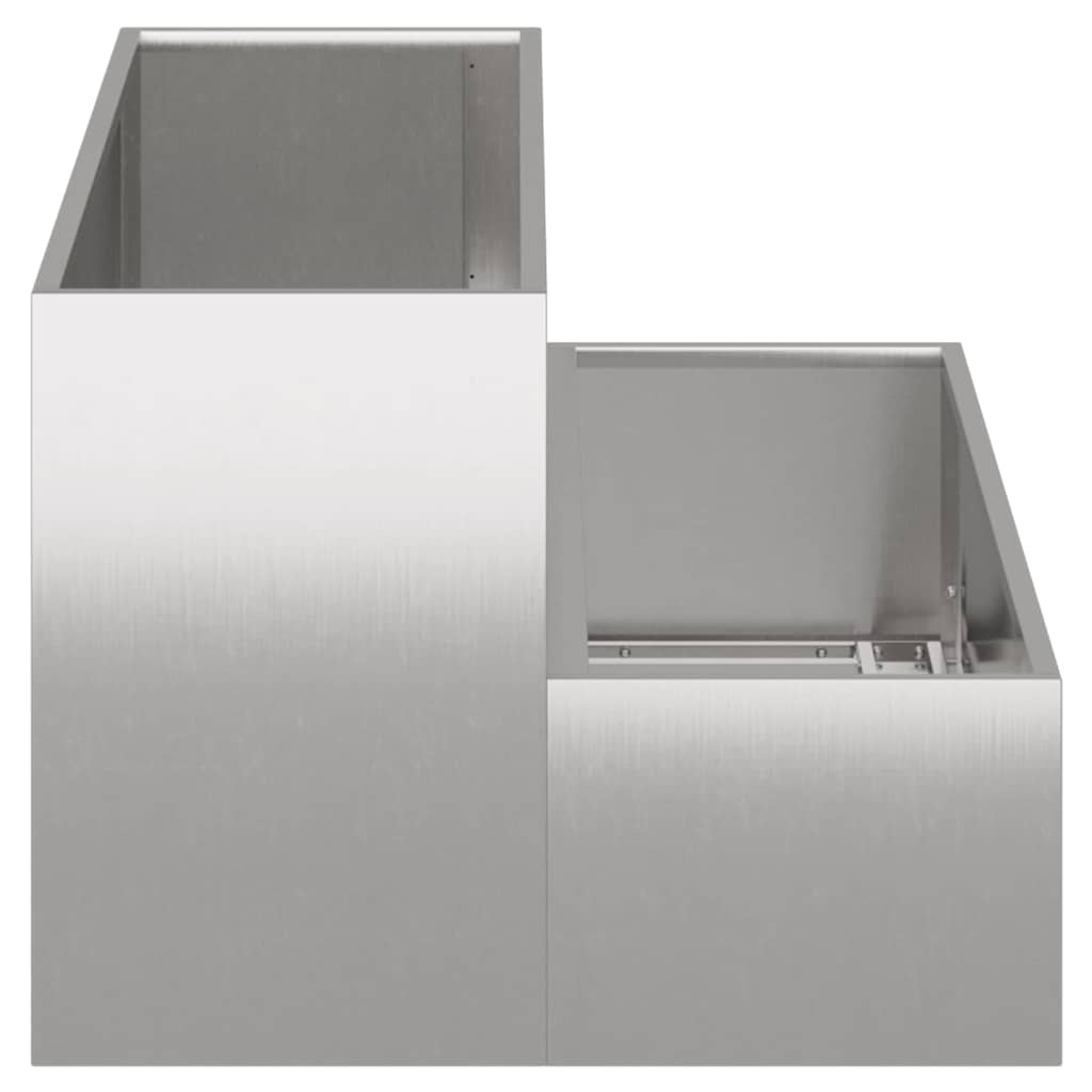 Garden Planter Silver 100 x 60 x 45 cm Stainless Steel