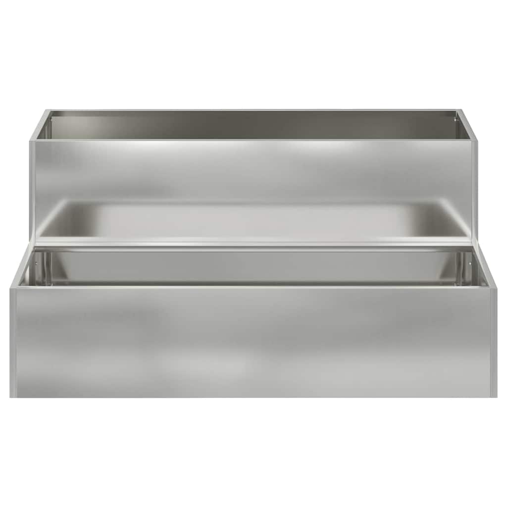 Garden Planter Silver 100 x 60 x 45 cm Galvanised Steel