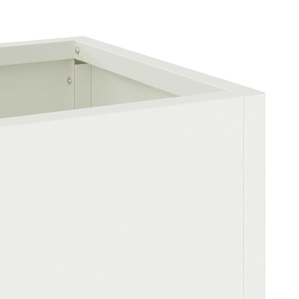 Raised Garden Planter White 60 x 26 x 48 cm Steel
