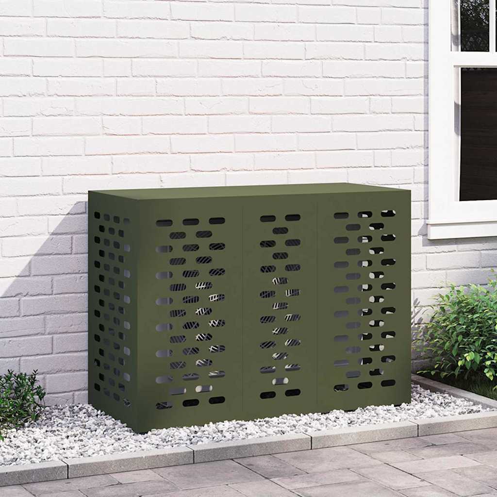 Air Conditioner Cover Olive green 110 x 50 x 80 cm Steel