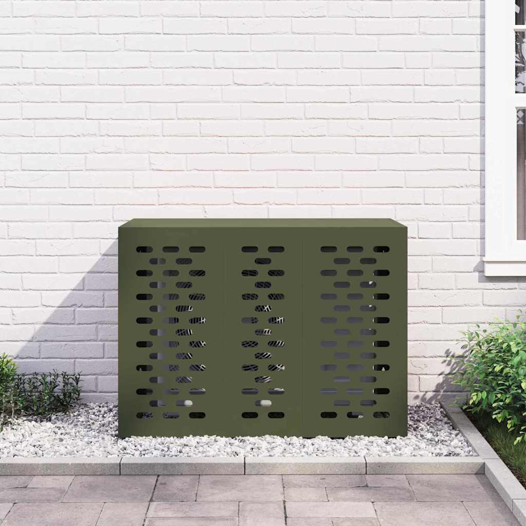 Air Conditioner Cover Olive green 110 x 50 x 80 cm Steel
