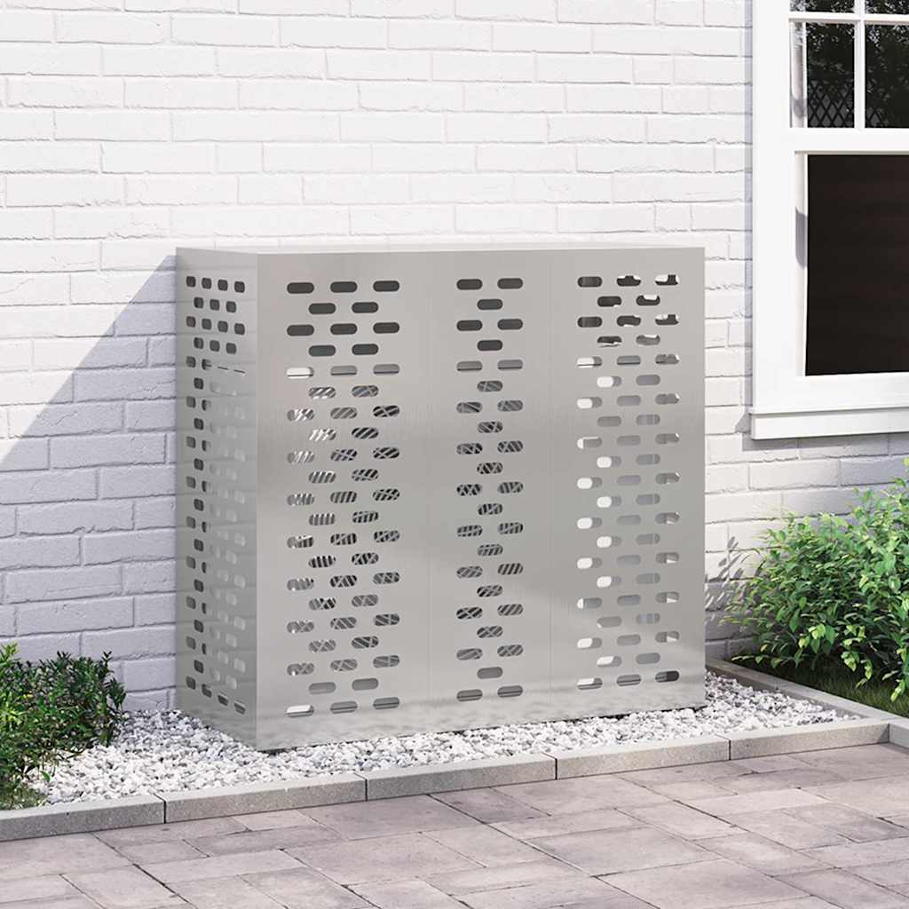 Air Conditioner Cover Silver 110 x 50 x 105 cm Stainless steel