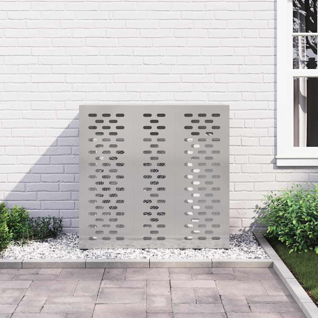 Air Conditioner Cover Silver 110 x 50 x 105 cm Stainless steel