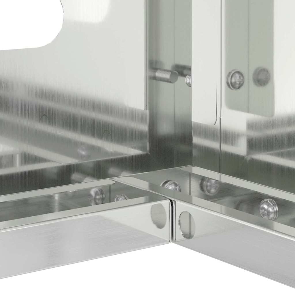 Air Conditioner Cover Silver 110 x 50 x 105 cm Galvanised Steel