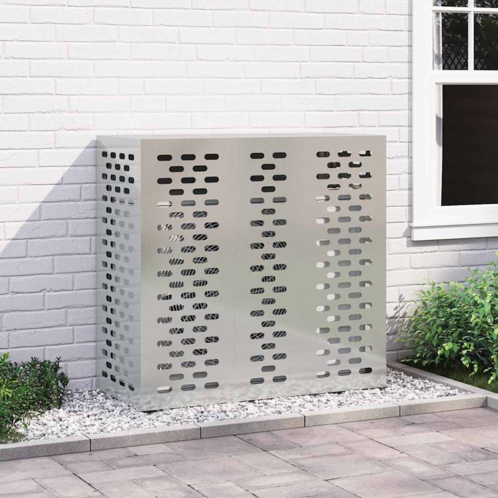 Air Conditioner Cover Silver 110 x 50 x 105 cm Galvanised Steel