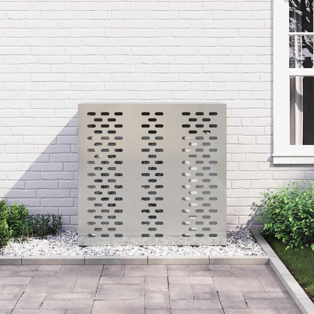 Air Conditioner Cover Silver 110 x 50 x 105 cm Galvanised Steel