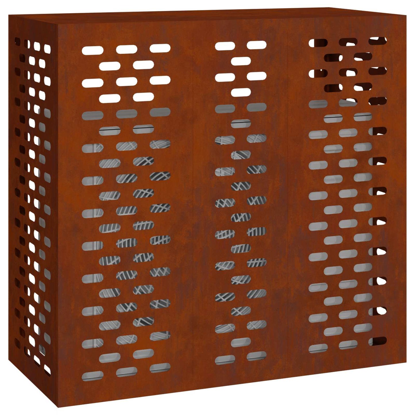 Air Conditioner Cover Rusty 110 x 50 x 105 cm Weathering Steel