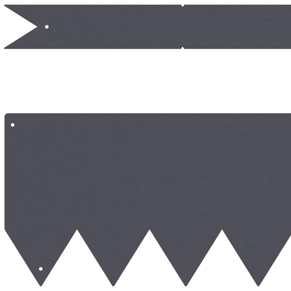 vidaXL Lawn Edgings 10 pcs Anthracite 100 x 0.5 x 15 cm Steel