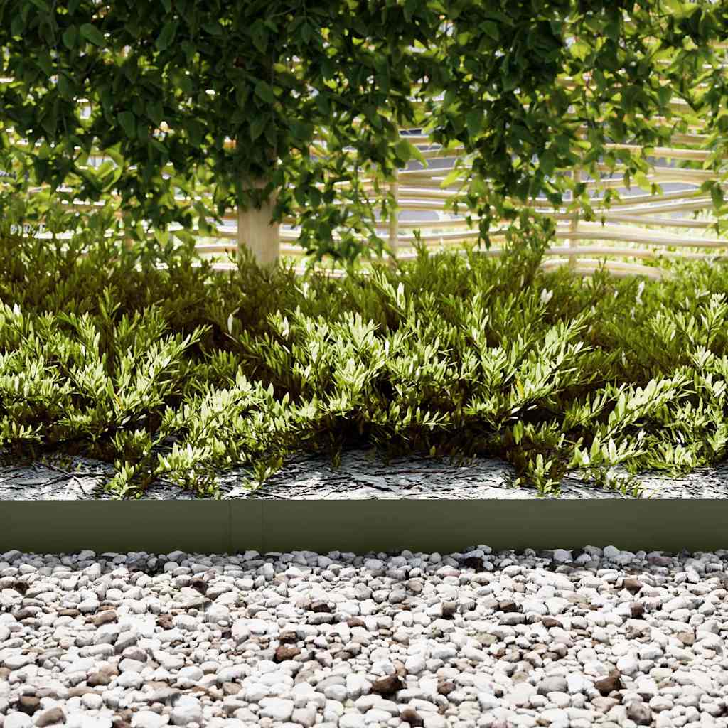 Lawn Edging 50 pcs 100 x 0.05 x 15 cm Cold Rolled Steel