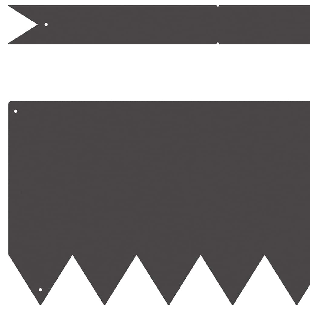 vidaXL Lawn Edgings 20 pcs Black 100 x 0.5 x 20 cm Steel