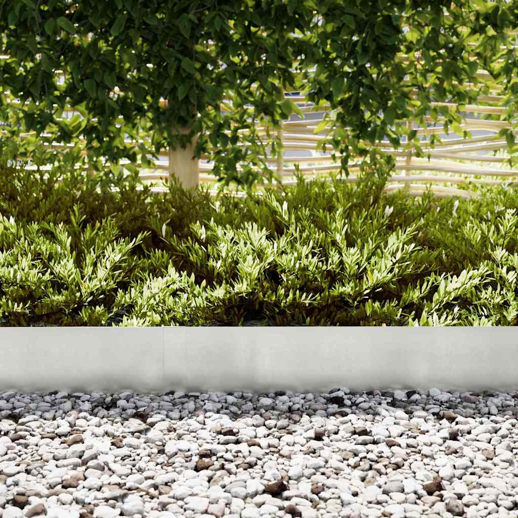Lawn Edging 30 pcs 100 x 0.05 x 20 cm Stainless Steel Silver