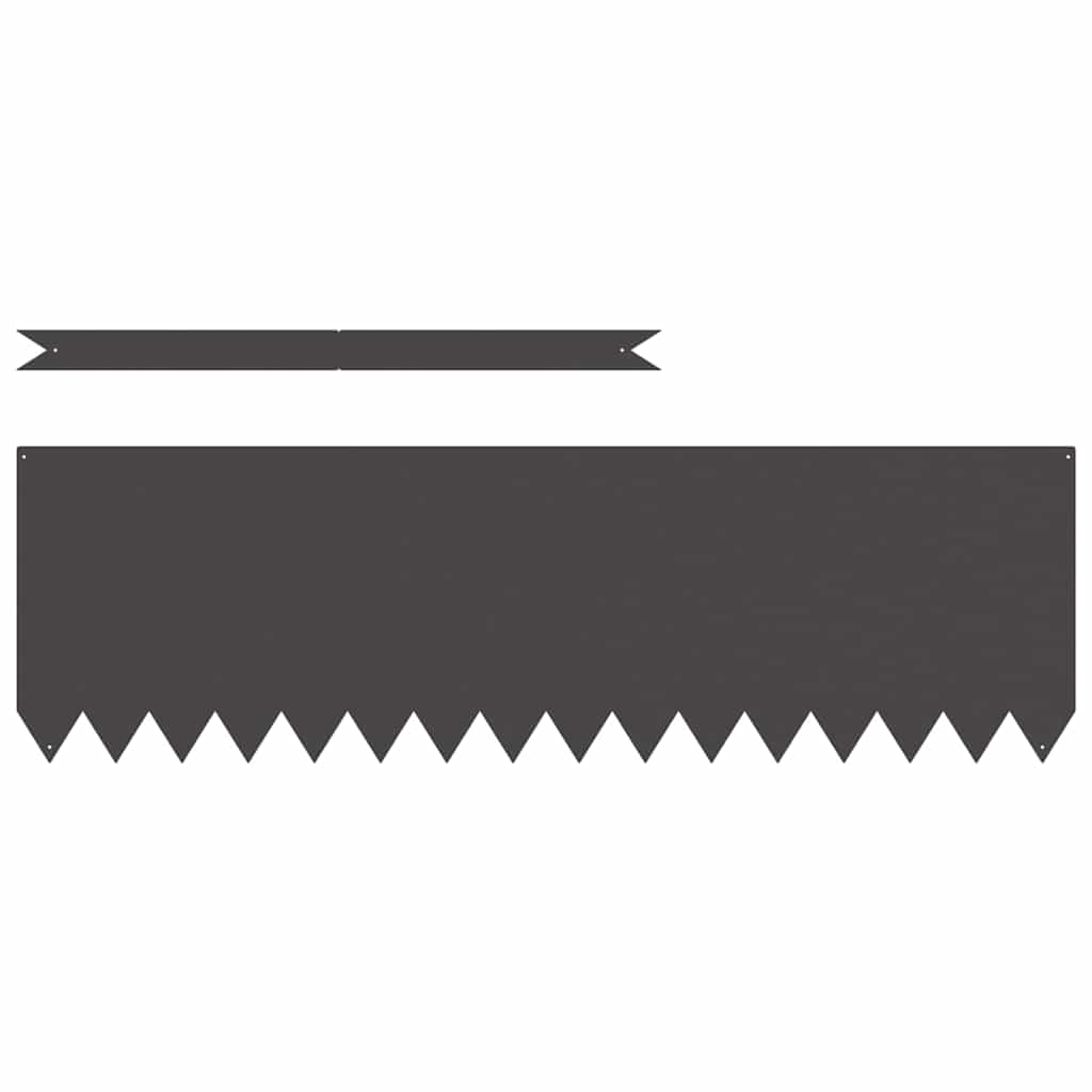 vidaXL Lawn Edgings 10 pcs Black 100 x 0.5 x 30 cm Steel