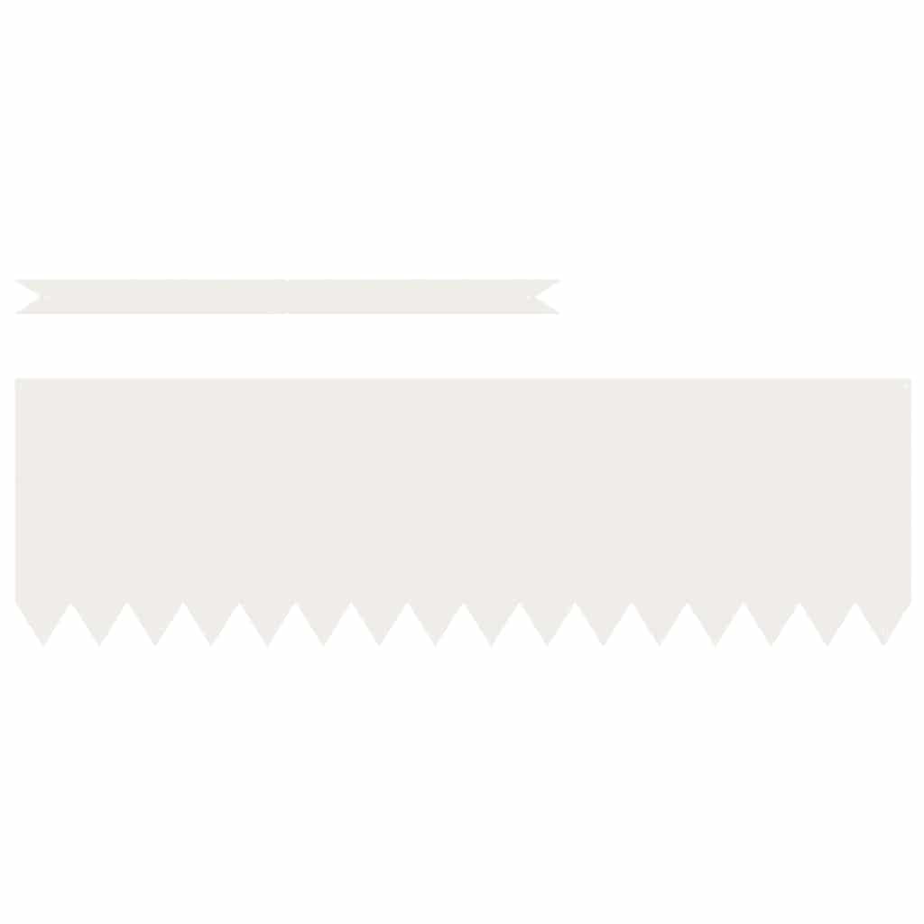 vidaXL Lawn Edgings 10 pcs White 100 x 0.5 x 30 cm Steel