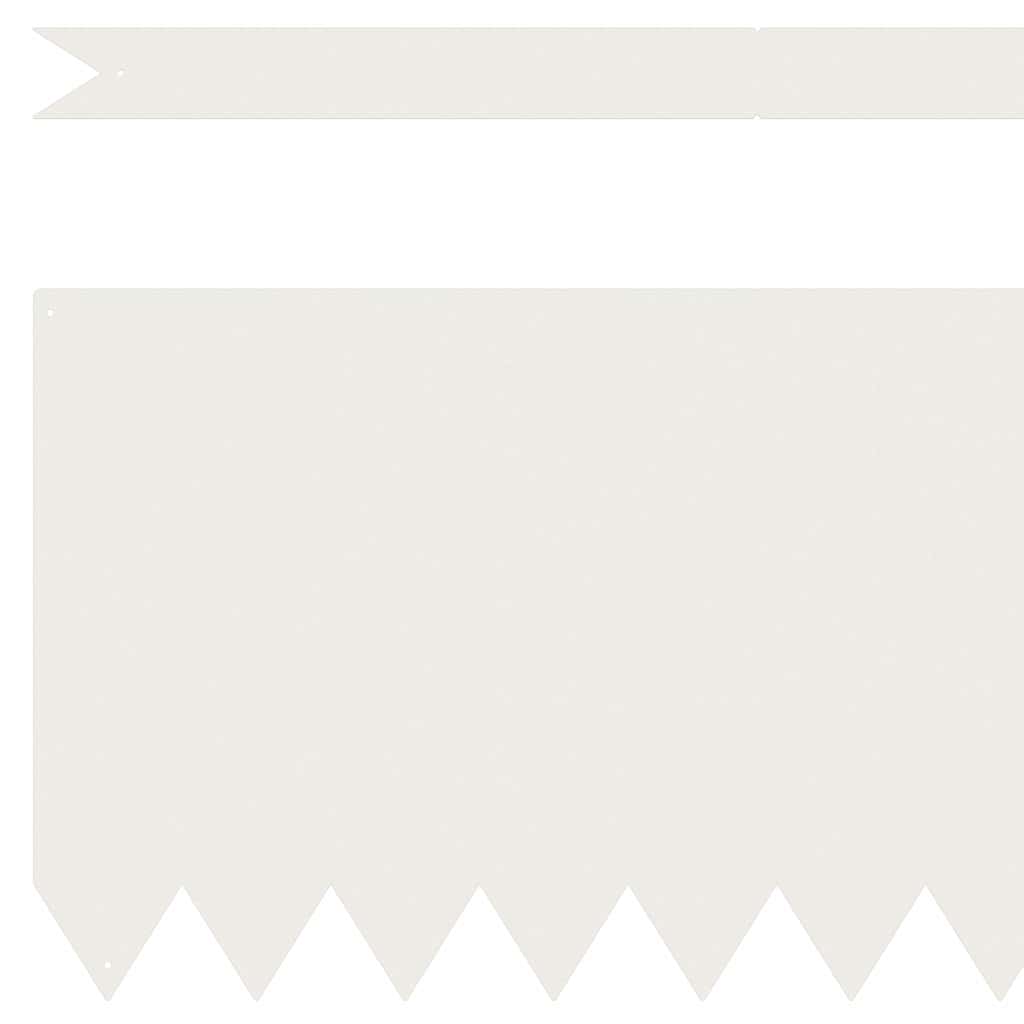 vidaXL Lawn Edgings 20 pcs White 100 x 0.5 x 30 cm Steel