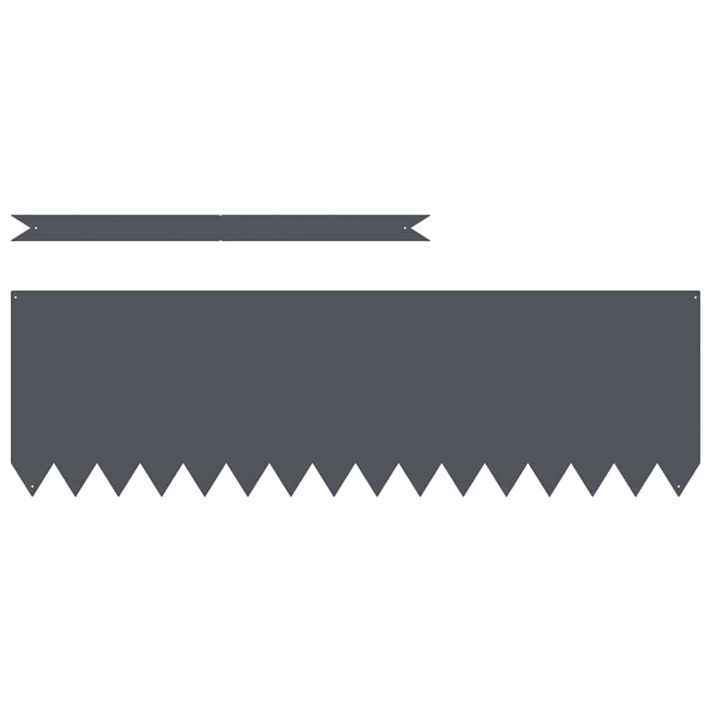 vidaXL Lawn Edgings 20 pcs Anthracite 100 x 0.5 x 30 cm Steel