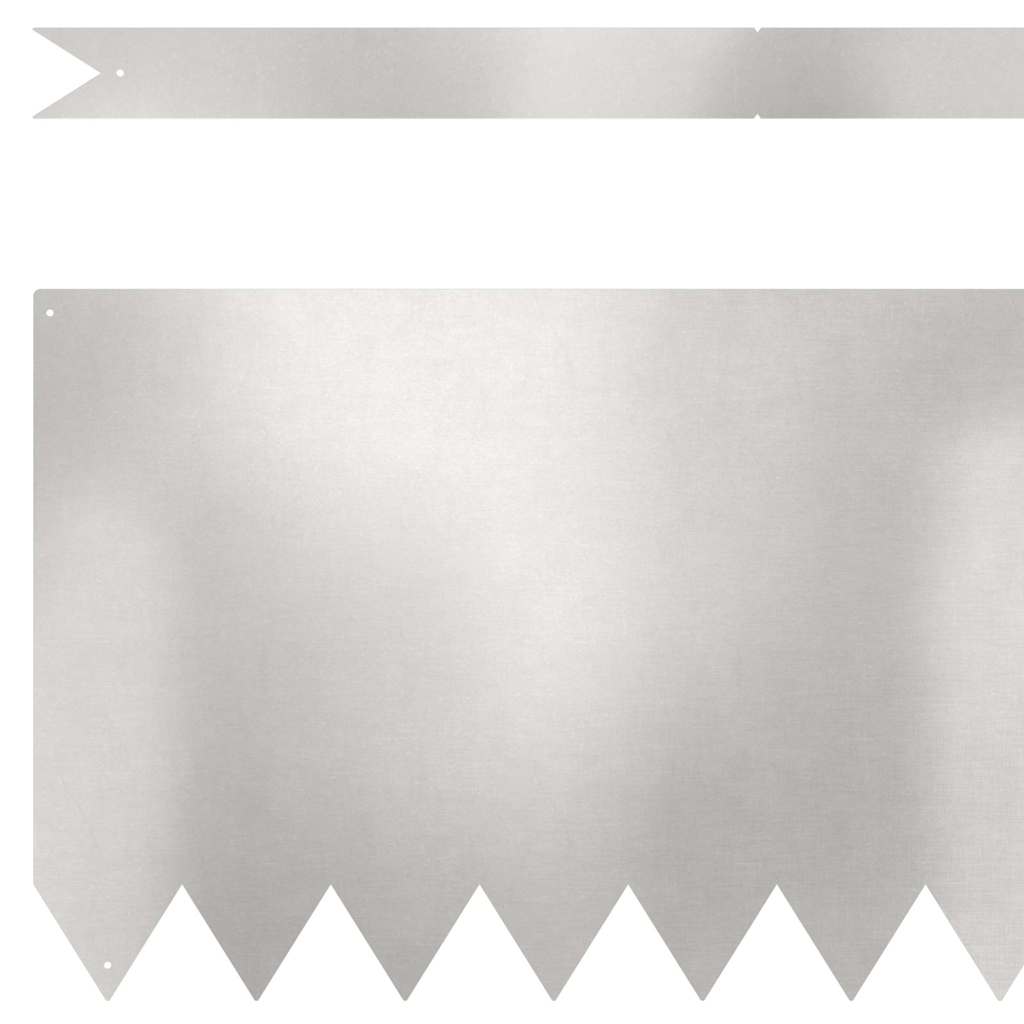 Lawn Edging 20 pcs 100 x 0.05 x 30 cm Stainless Steel Silver