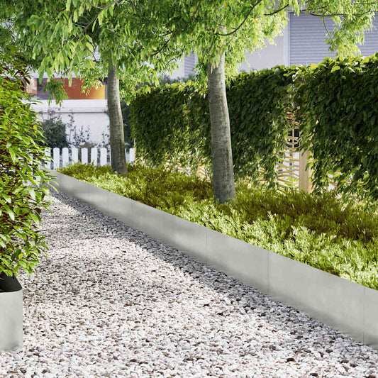 vidaXL Lawn Edgings 20 pcs Silver 100 x 0.5 x 30 cm Stainless steel
