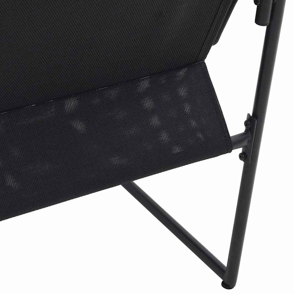 Chair with Cushion 4 pcs Black and Anthracite Textilene