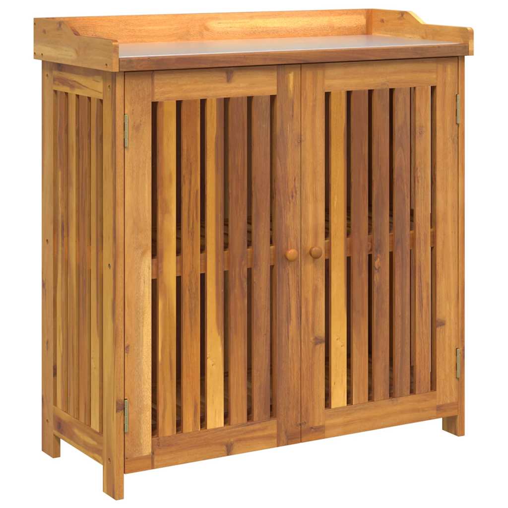 Garden Cabinet Natural 93 x 41.5 x 98cm Solid Acacia Wood