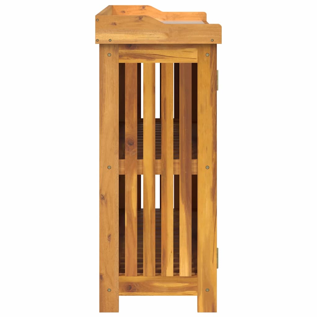 Garden Cabinet Natural 93 x 41.5 x 98cm Solid Acacia Wood