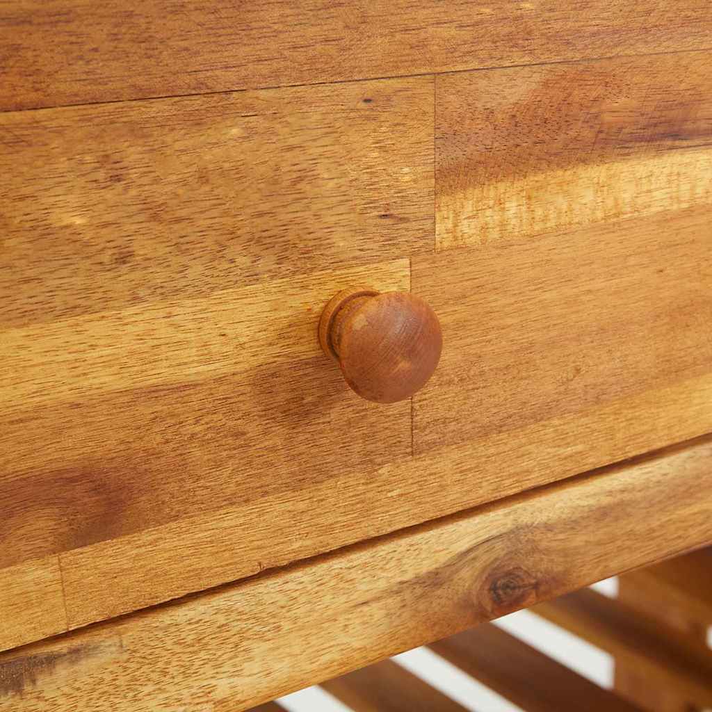 Garden Cabinet Natural 78 x 36.5 x 78cm Solid Acacia Wood