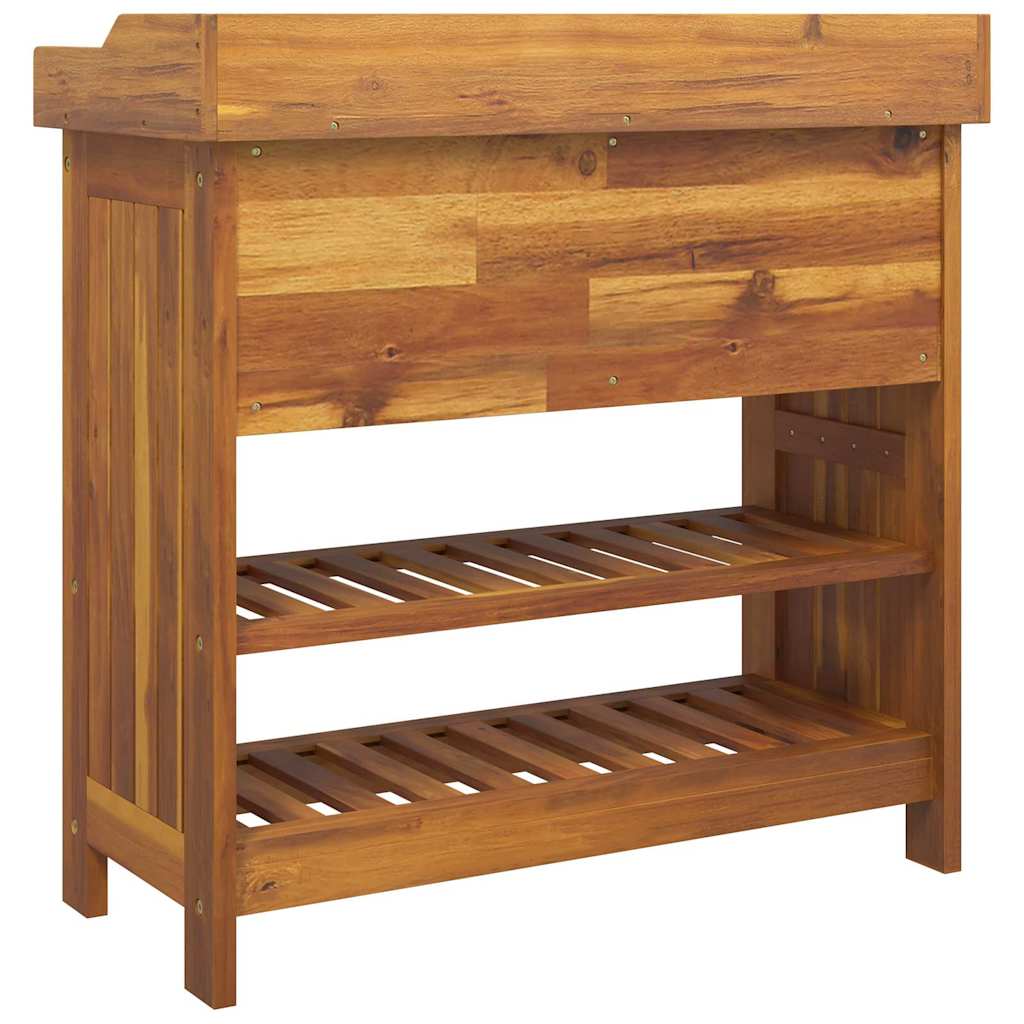 Garden Cabinet Natural 78 x 36.5 x 78cm Solid Acacia Wood