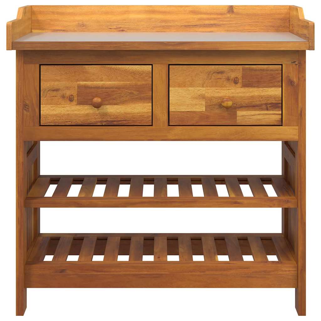 Garden Cabinet Natural 78 x 36.5 x 78cm Solid Acacia Wood