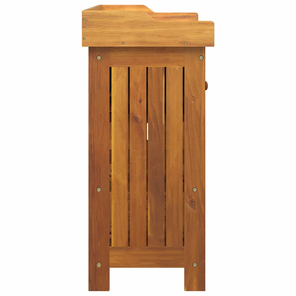 Garden Cabinet Natural 78 x 36.5 x 78cm Solid Acacia Wood