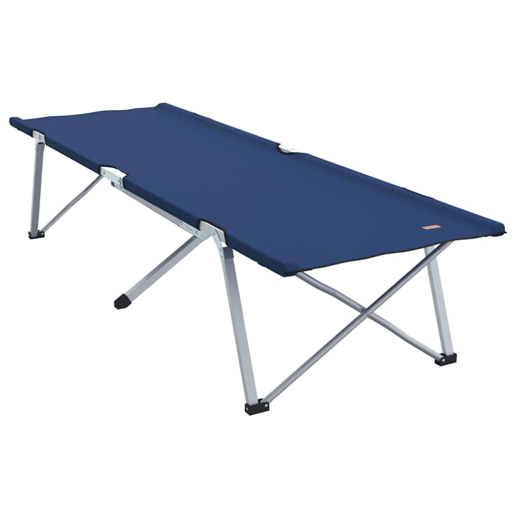 Folding Camping Bed Folding 2 pcs Blue 194 x 62.5 x 42.5 cm