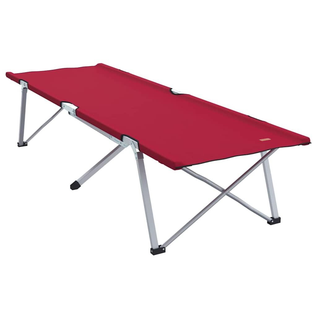 Folding Camping Bed Folding 2 pcs Red 194 x 62.5 x 42.5 cm