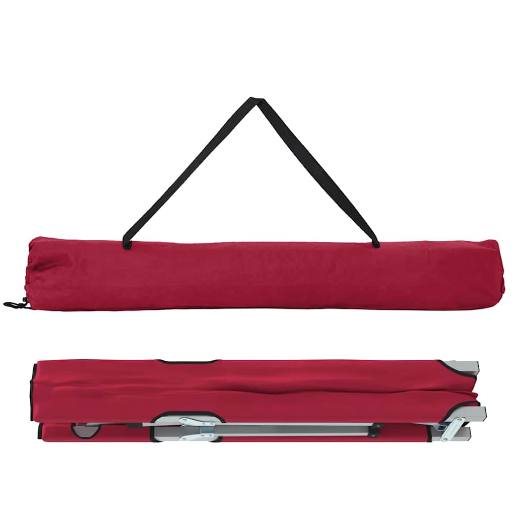 Folding Camping Bed Folding 2 pcs Red 194 x 62.5 x 42.5 cm