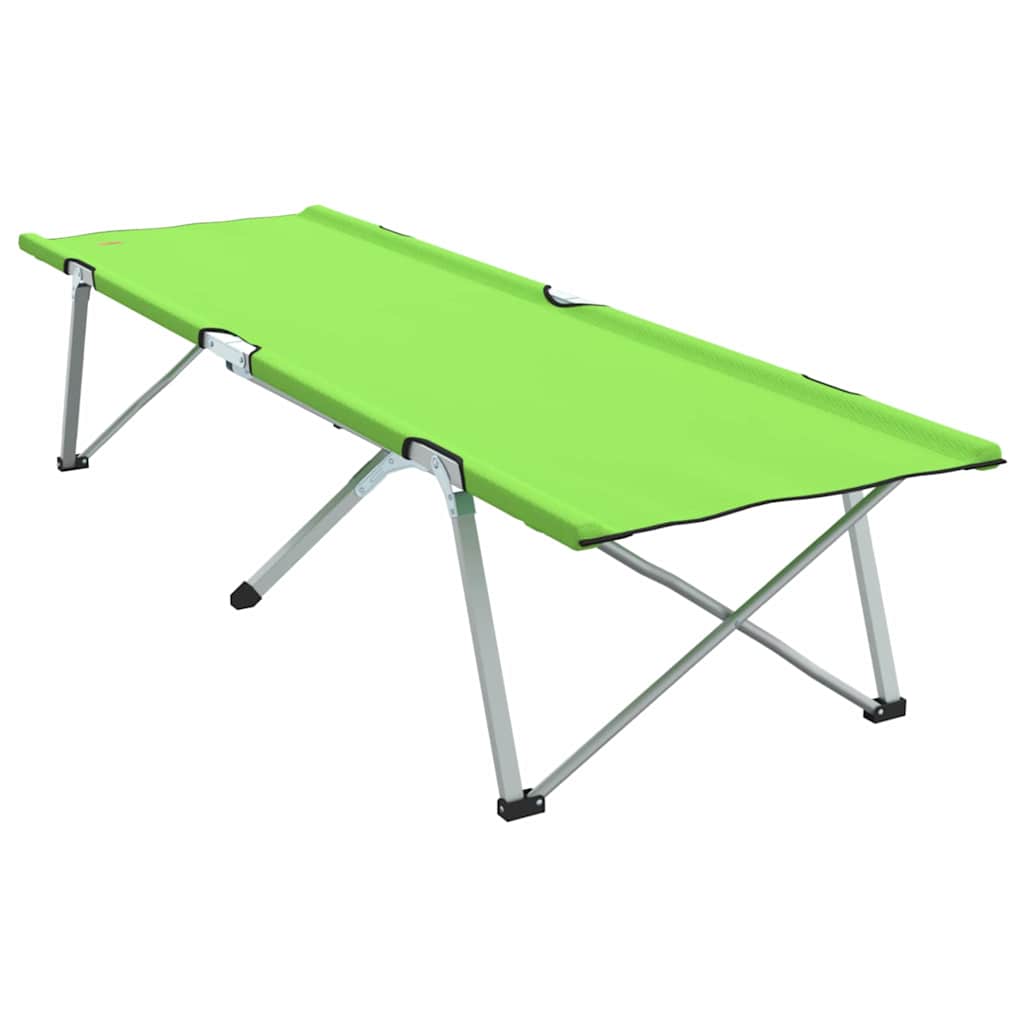 Folding Camping Bed Folding 2 pcs Green 194 x 62.5 x 42.5 cm
