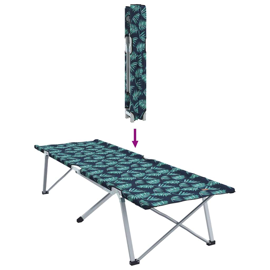 Folding Camping Bed Folding 2 pcs Forest 194 x 62.5 x 42.5 cm