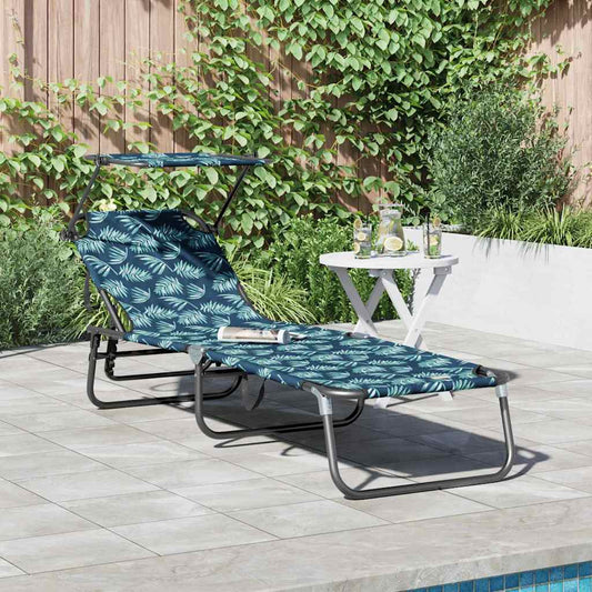 Folding Sun Lounger Oxford Multicolour
