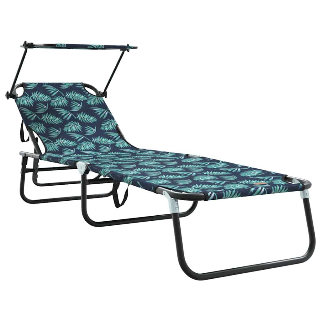Folding Sun Lounger Folding Multicolour 190 x 57 x 81 cm Oxford