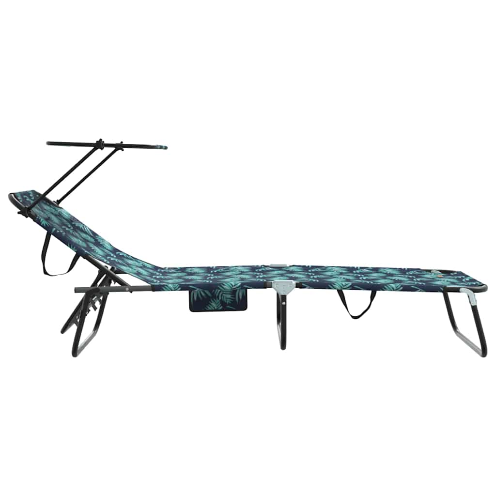 Folding Sun Lounger Folding Multicolour 190 x 57 x 81 cm Oxford