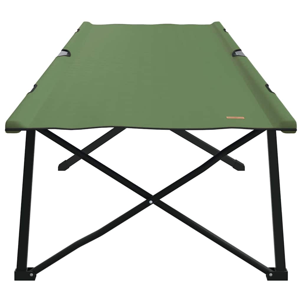 Folding Camping Bed Green 206 x 76 x 74 cm Oxford and Steel