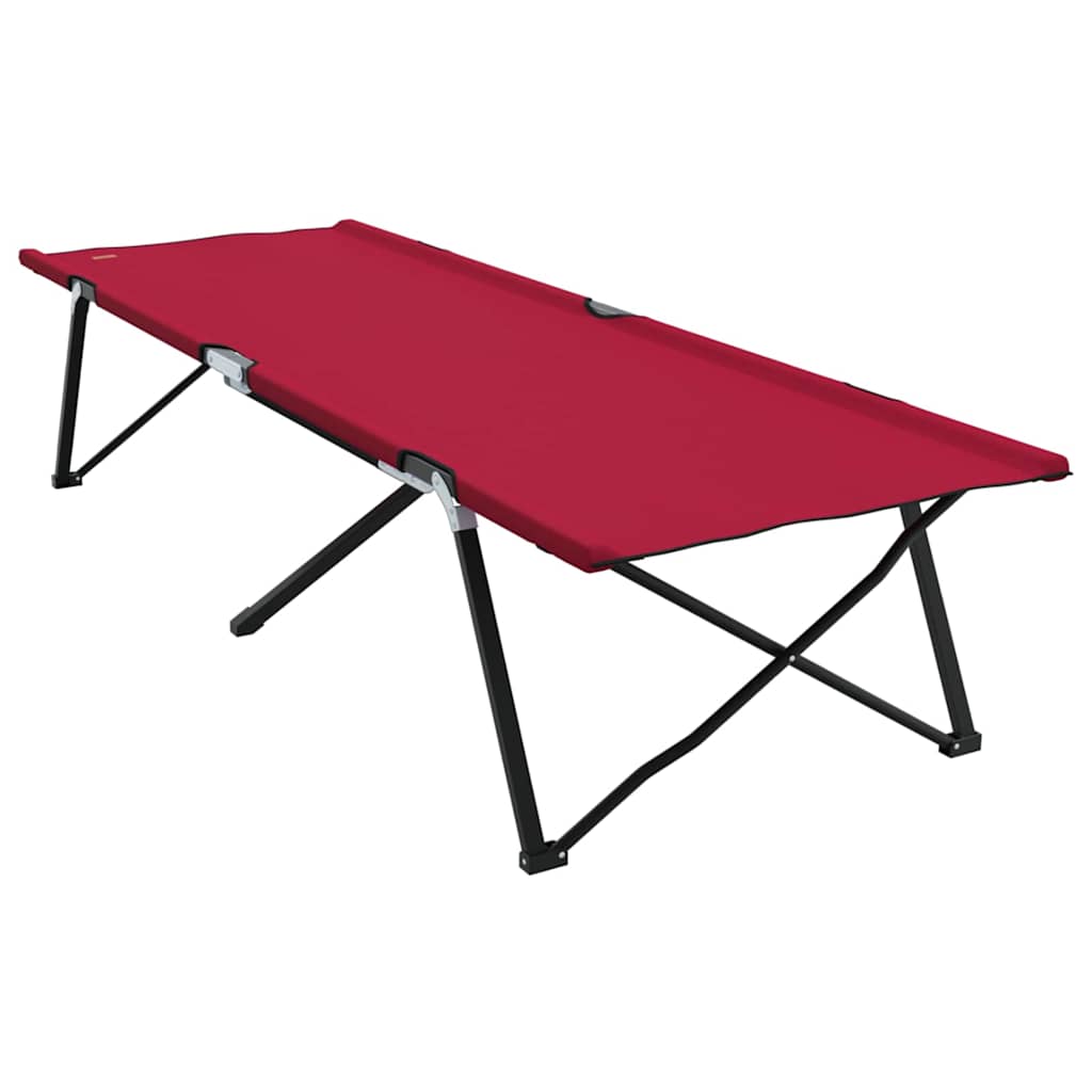 Folding Camping Bed 2 pcs Red 206 x 76 x 74 cm Oxford and Steel
