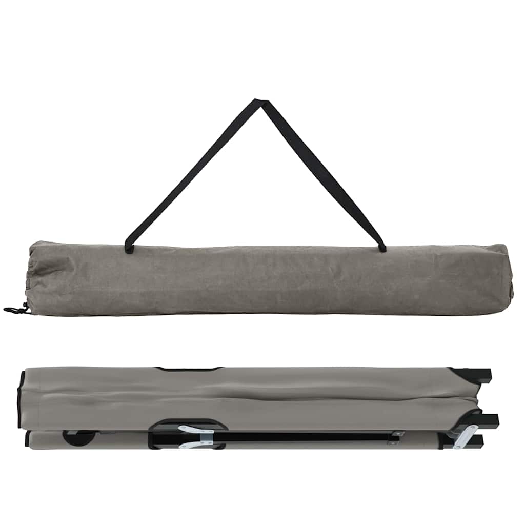 Folding Camping Bed Folding Manual 2 pcs Grey 206 x 76 x 74 cm