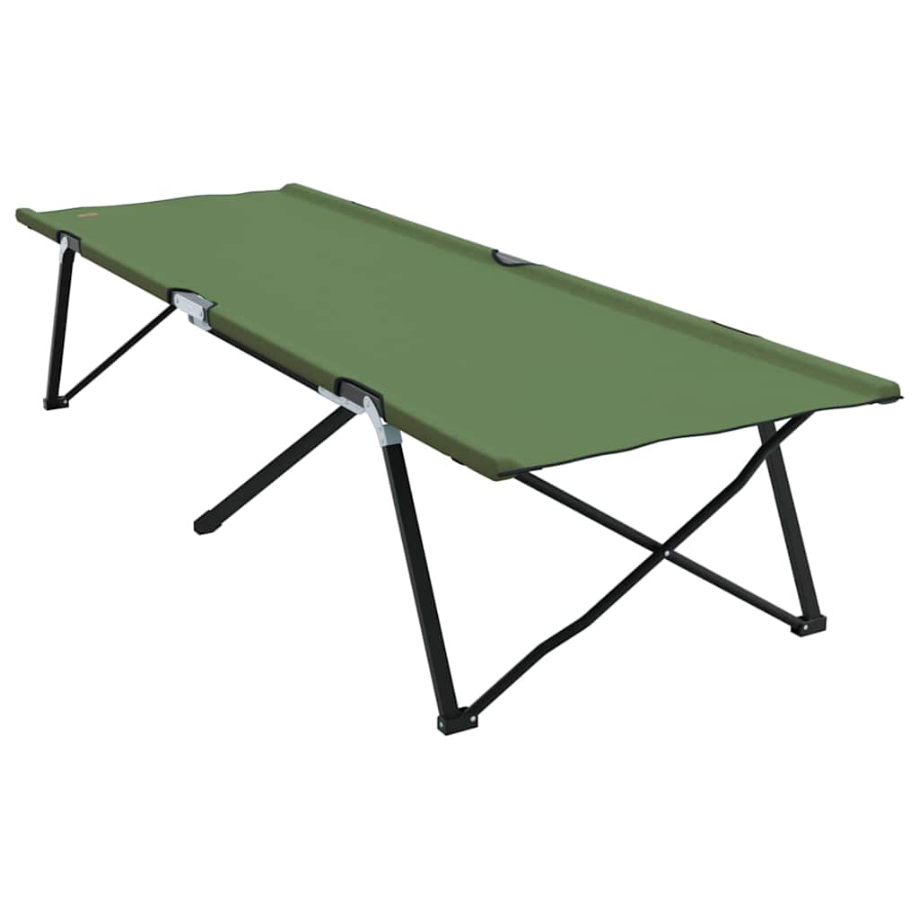 Folding Camping Bed Folding Manual 2 pcs Green 206 x 76 x 74 cm