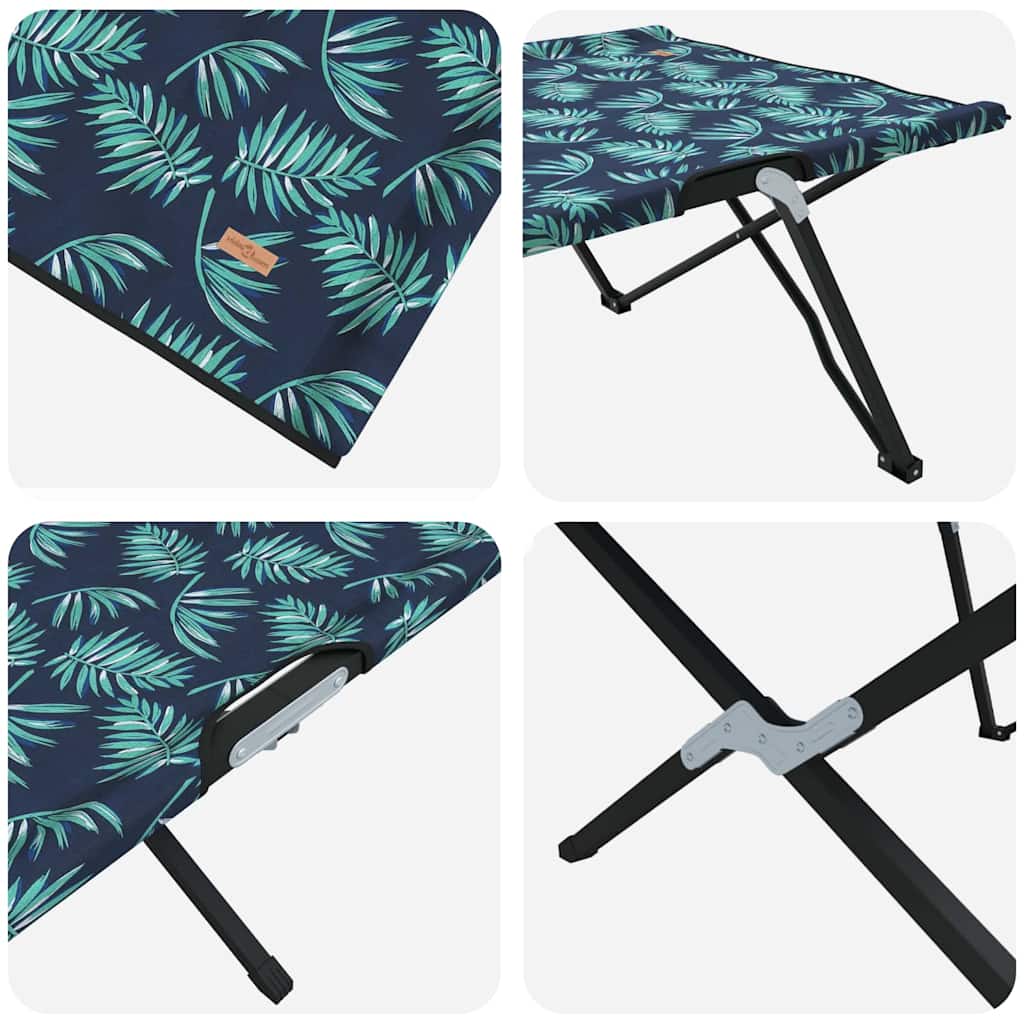 Folding Camping Bed Folding Leaf 2 pcs Forest 206 x 76 x 74 cm