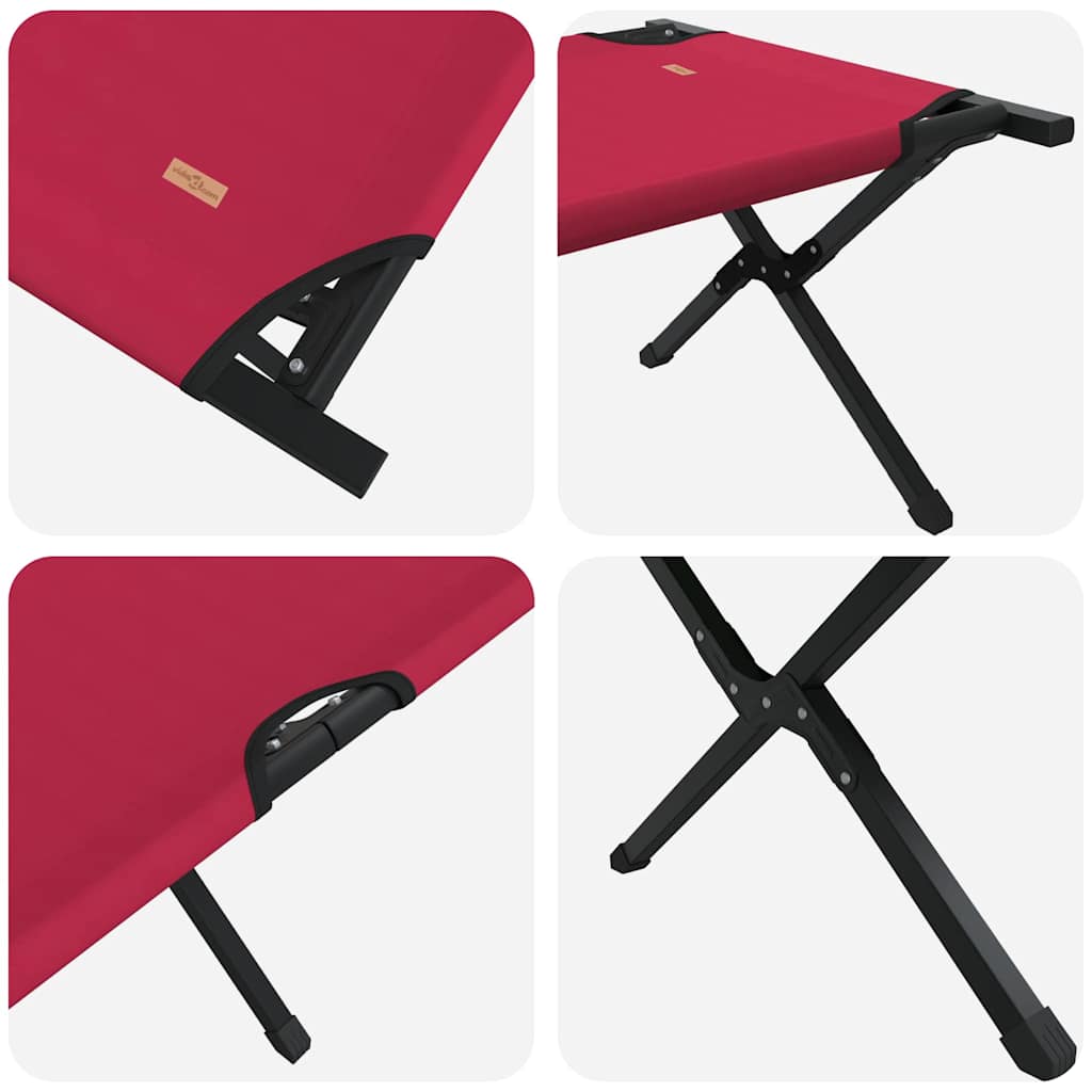 Folding Camping Bed Folding Red 193 x 69 x 45 cm Oxford fabric