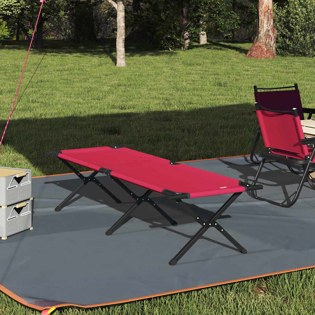 Folding Camping Bed Folding Red 193 x 69 x 45 cm Oxford fabric