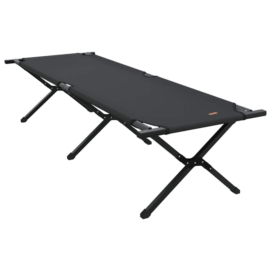 Folding Camping Bed 2 pcs Black 193 x 69 x 45 cm Oxford fabric